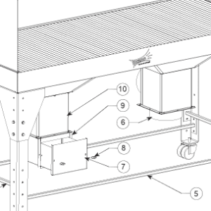 37835-01 MicroAir Hopper Drop out with One Collar